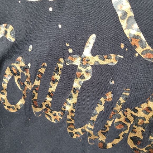 NEW JUICY COUTURE I love black gold leopard sleeveless oversized top small NWT - Picture 6 of 13